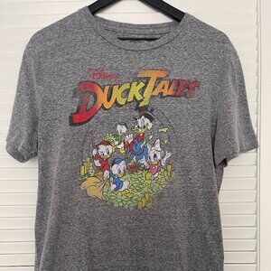 Disney DuckTales T-Shirt Unisex Medium Gray Scrooge Huey Dewey Louie Tee